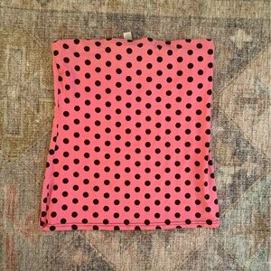 Vintage Y2K No Boundaries Pink and Black Polka Dot Tube Top